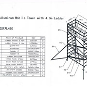 Aluminium Mobile Scaffold Tower Drwg- FOR SALE